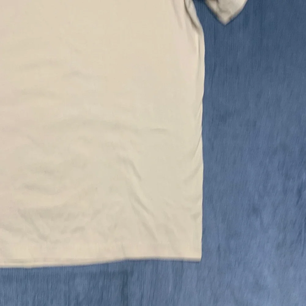 The North Face T Shirt Mens Medium Beige Crew Neck Logo Casual Fit Summer Tee